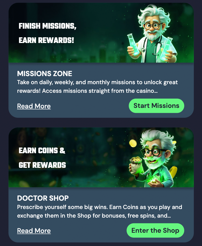 Doctor Spins no deposit